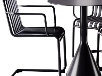 Palissade Cantilever Armchair and Table by Hay 3D model