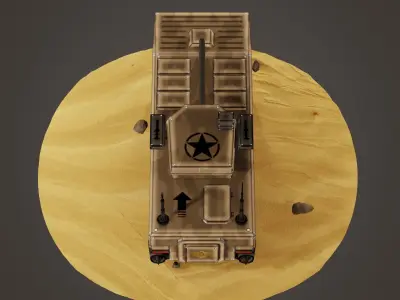 stylized soldier carrier Low-poly 3D model by cg-bro