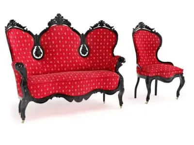 Livingroom Furniture Antique Sofa Set 3D model