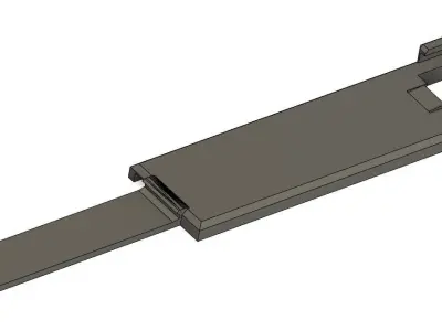 Lionel Yard Light Mount Base Clips to Fastrack 3D print model