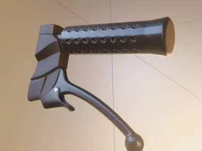 Wheelchair Brakehandle with procedural PBR material 3D model