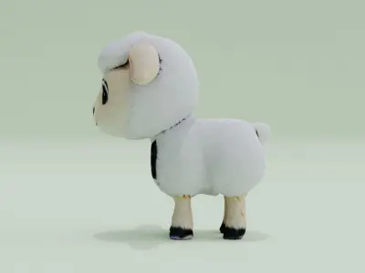 Lamb Sheep Animal Toy Low-poly 3D model