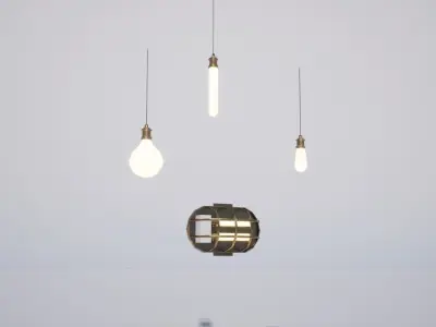 Military Lamp Low-poly 3D model