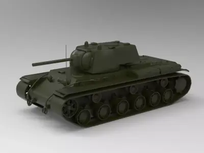 Kliment Voroshilov tank 3D model