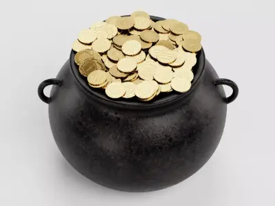 -Pot with Money- 3D model