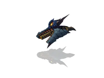 Dragon Gun Low-poly 3D model