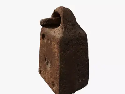 Anydrafts Rusty metal weight 01 Low-poly 3D model