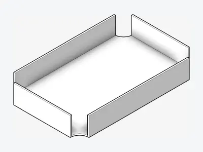 Furniture - Contemporary - Bond - Tray Centre Low-poly 3D model