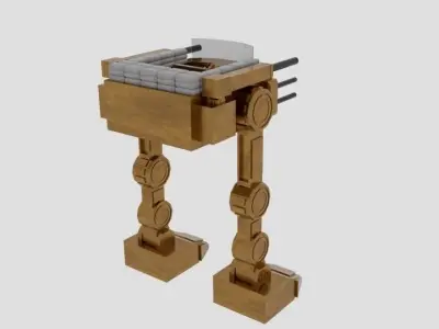 Mechbox lego star wars at-at walker Low-poly 3D model