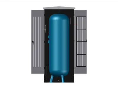 HYDRO FUELL CELL SYSTEM Low-poly 3D model