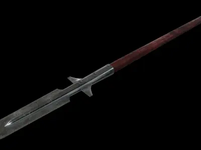 Viking Spear Low-poly 3D model