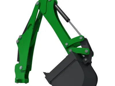 Backhoe Crane Black 3D model