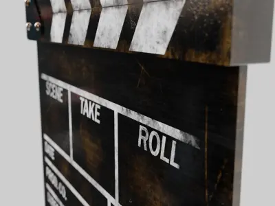 Clapperboard Ciak Low-poly 3D model