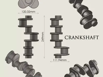 Crankshaft 3D print model buy