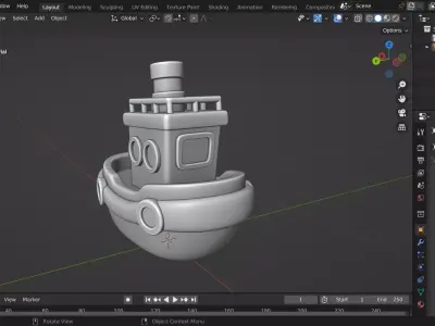 Miniature Tugboat  3D print model