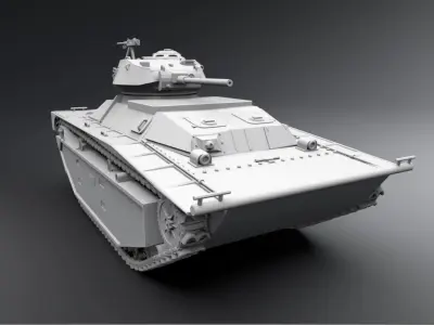 LVT A 1 Chaffee Scale model 3D print model