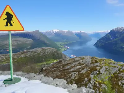 Entering Troll Territory Road Warning Sign Low-poly 3D model