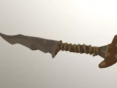 Orc Knife Low-poly 3D model