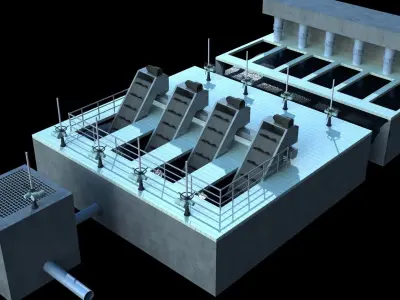 Sewage treatment plant 3D model buy