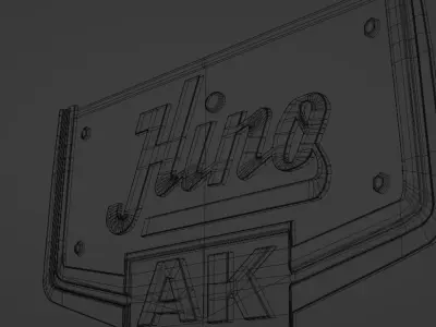Hino bus back logo  3D model