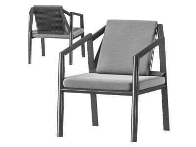 sette garden stone chair 3D model