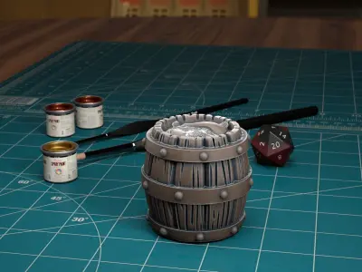 Fish Barrel - Pre-Supported 3D print model