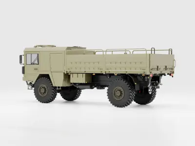 MAN KAT1 Rheinmetall 4x4 Flat Bed 3D model