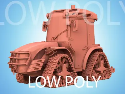 MACH 4 Tractor -  Low Poly Low-poly 3D model