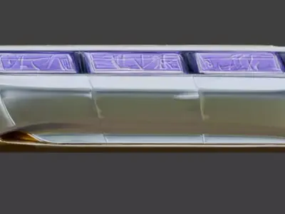 Futuristic Ultra-Luxury Sci-Fi Limousine 3D  Low-poly 3D model