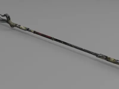 Glaive chinese longsword 3D model