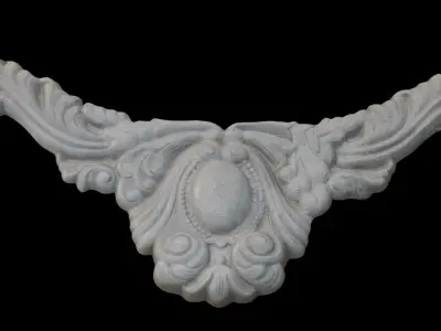  Ornate Corner Molding Scan Low-poly 3D model