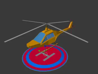 Low poly helicopter Low-poly 3D model by CGmano88
