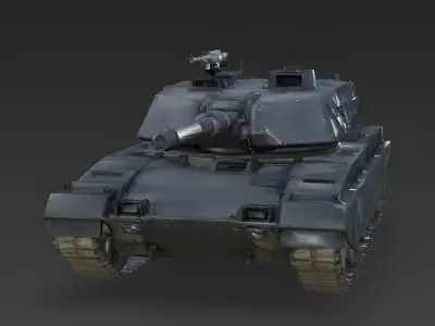 Modern Main Battle Tank 3D Model 3d model Low-poly 3D model