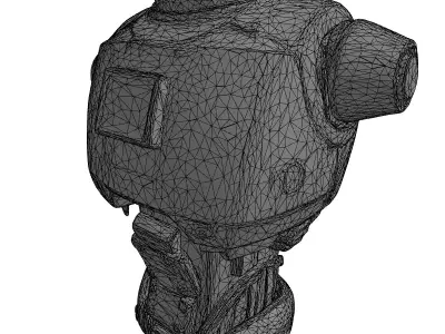 Rusty SciFi Robot Torso Armor Low-poly 3D model