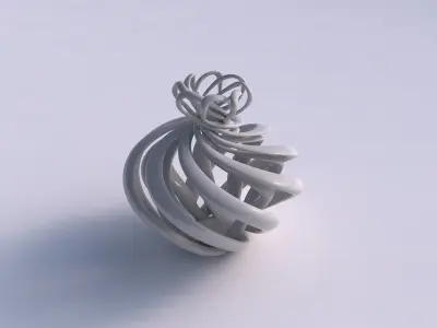 Vase double twisted with squeezed top part twisted and squeezed 3D print model