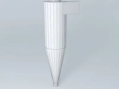 Cyclone collector with measures table for Construction 3D model