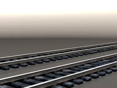 Track 1524mm Low-poly 3D model