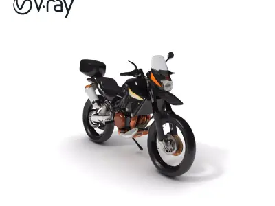 Adventure Motorcycle Model Pack Low-poly 3D model