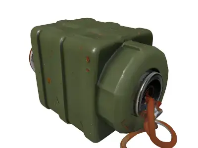 Military AntiTank Mine Explosive Low-poly 3D model