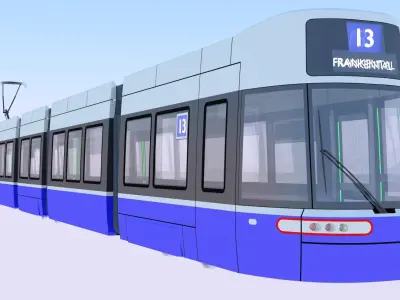Stadler and Flexity trams 3D Model Pack