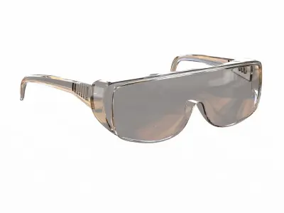  Industrial SAFETY GLASSES transparent Low-poly 3D model