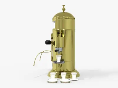 Espresso Machine 1930 Antique Low-poly 3D model