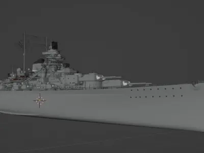 Battleship Tirpitz 3D model
