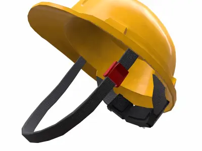 Safety Helmet Low Poly Low-poly 3D model