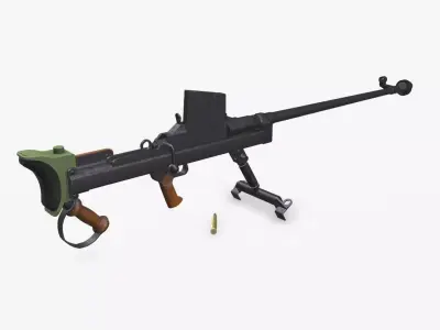 Boys Anti-tank Rifle Low-poly PBR Low-poly 3D model