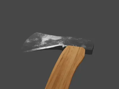 Wooden Axe Free low-poly 3D model get