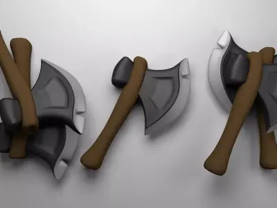 Axe Low Poly 3D Model Low-poly 3D model