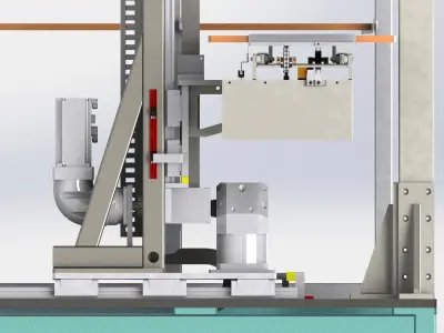 MiniLoad ASRS system automated warehouse design model 3D model