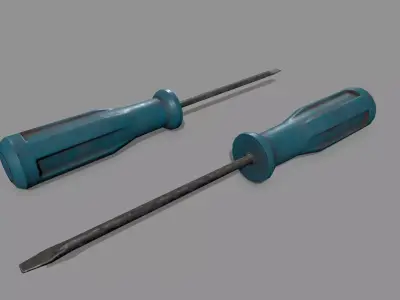 screwdriver Low-poly 3D model 11
