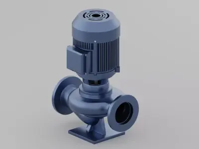 Inline Centrifugal Pump Lightweight Visual Model 3D model